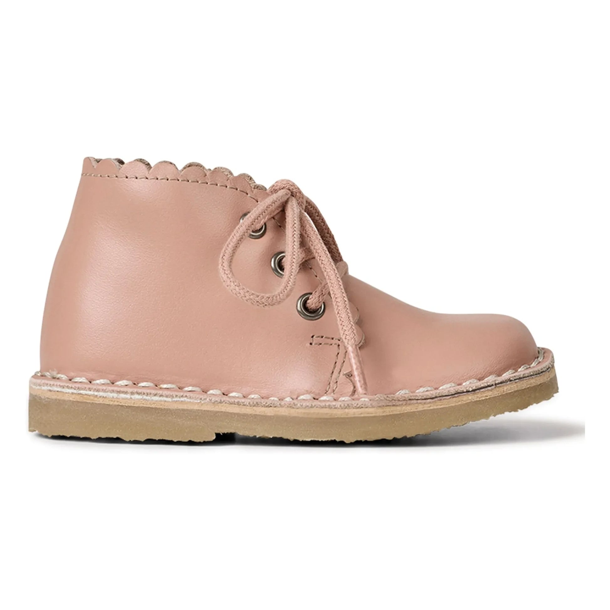 Petit Nord - Scallop Lace Boots | Pale Pink
