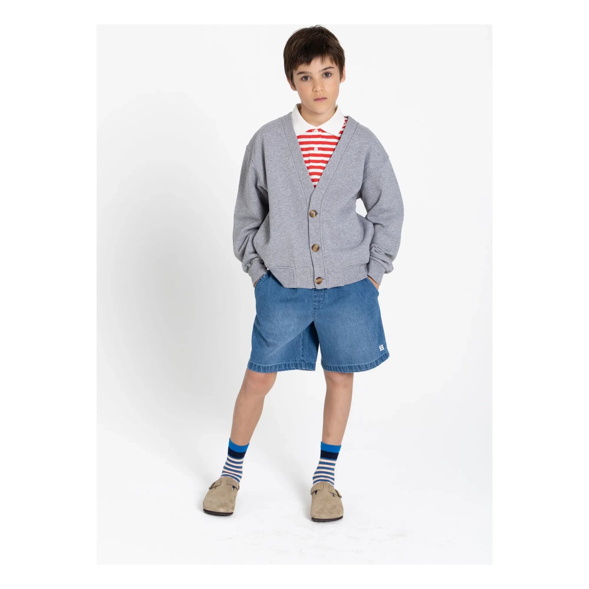 Smallable Kid - Ostmark organic cotton cardigan | Heather grey