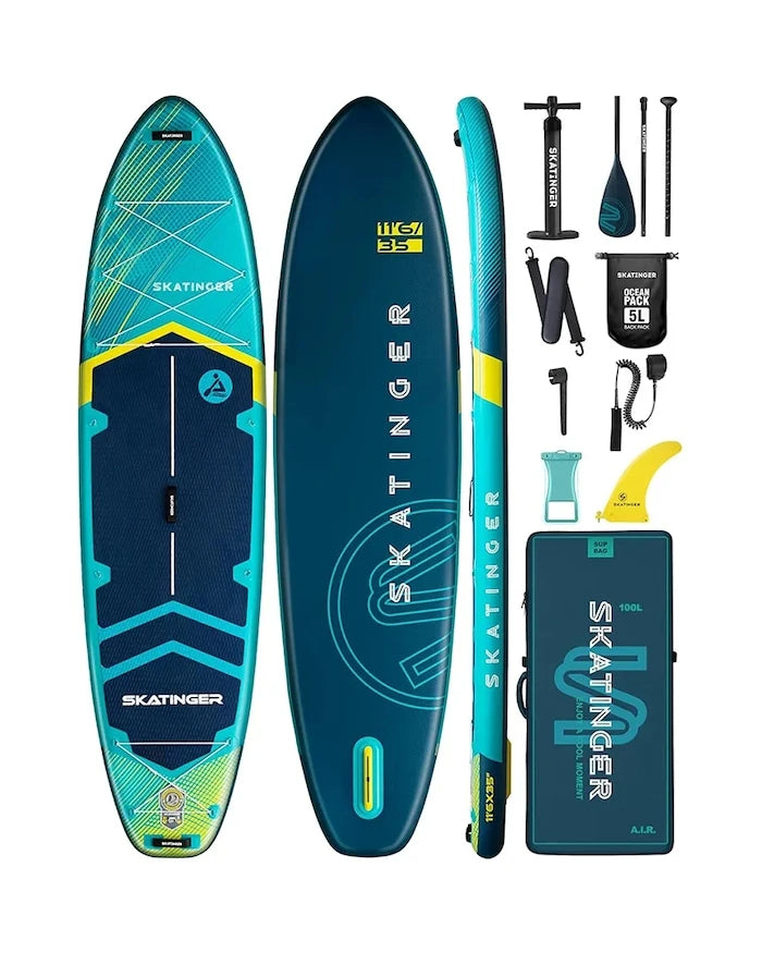 Дъска за плуване с аксесоари Skatinger SUP Asiaticus 350 x 89 x 15 cm (11'6')