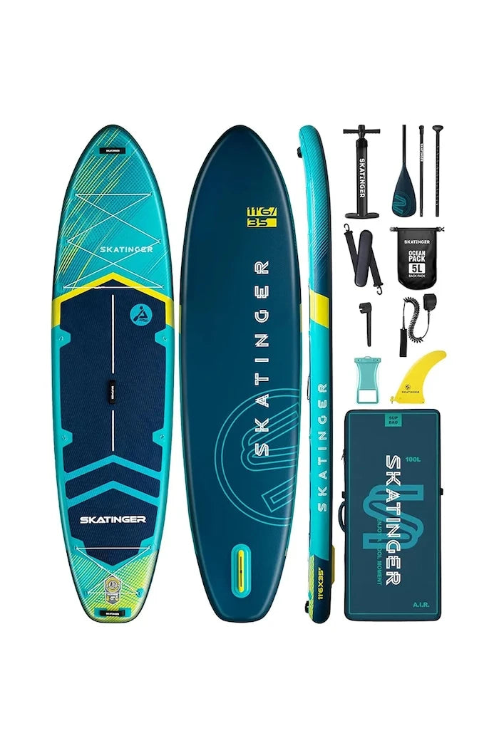 Aksesuarlarla birlikte Skatinger SUP Asiaticus Kürek Tahtası 350 x 89 x 15 cm (11'6')