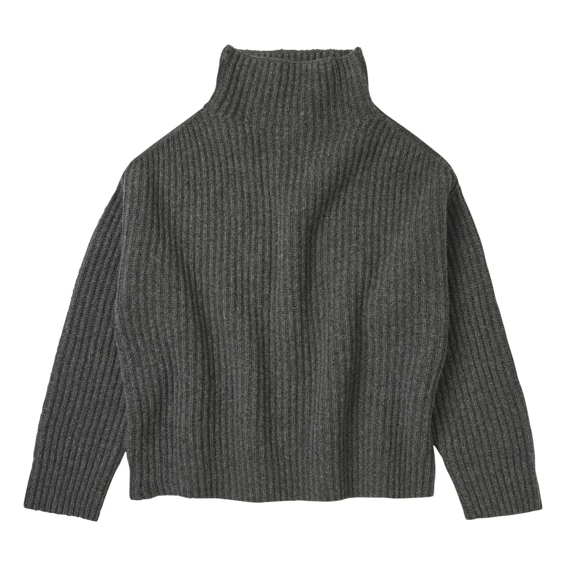 FUB - Rib Lamb Wool Sweater - Women's Collection | Grey