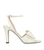 Valentino Garavani Beige Leather Bow-Detail Bowow Heeled Sandals 95