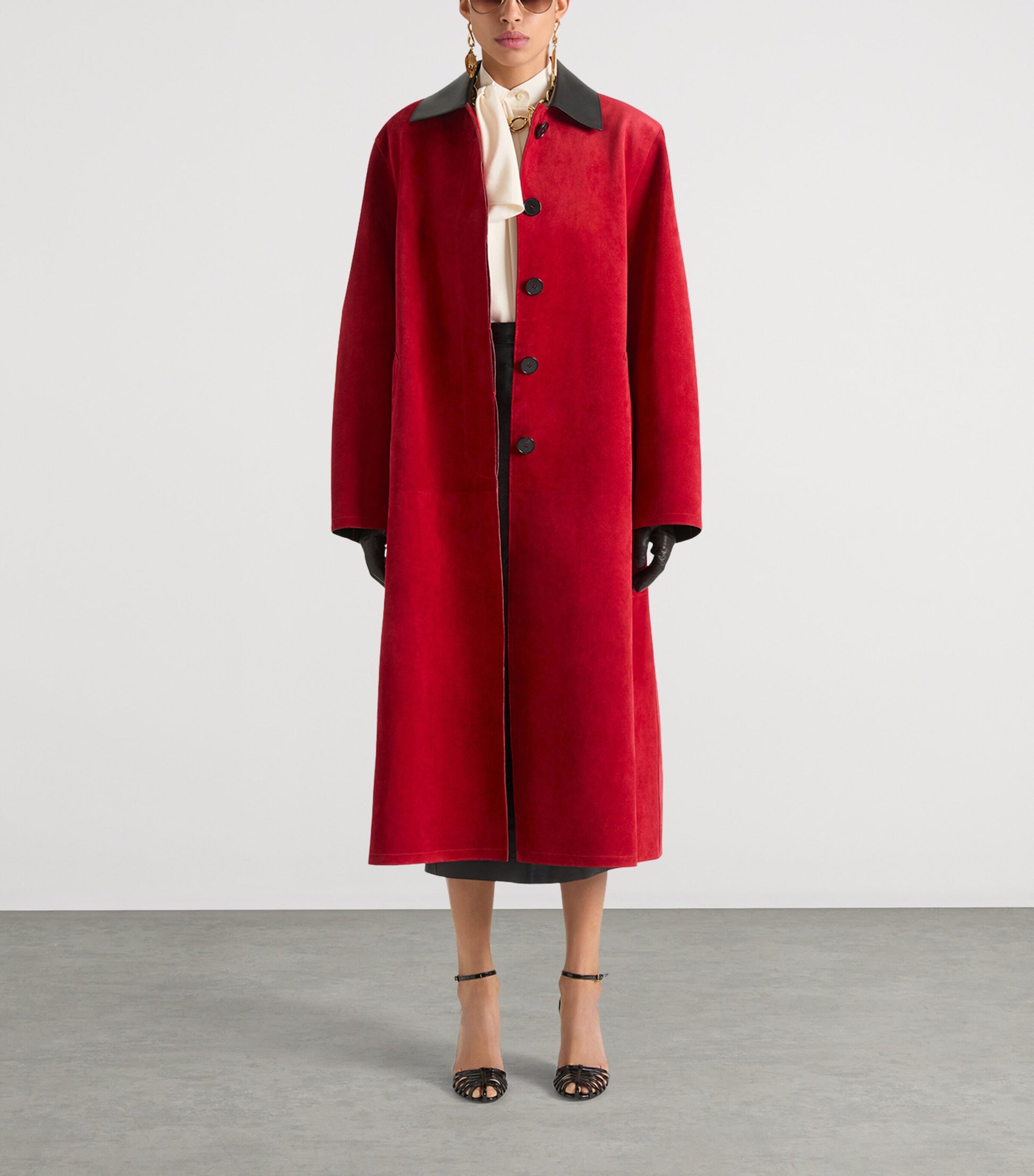 Givenchy Patent Leather Caged Heeled Sandals 95