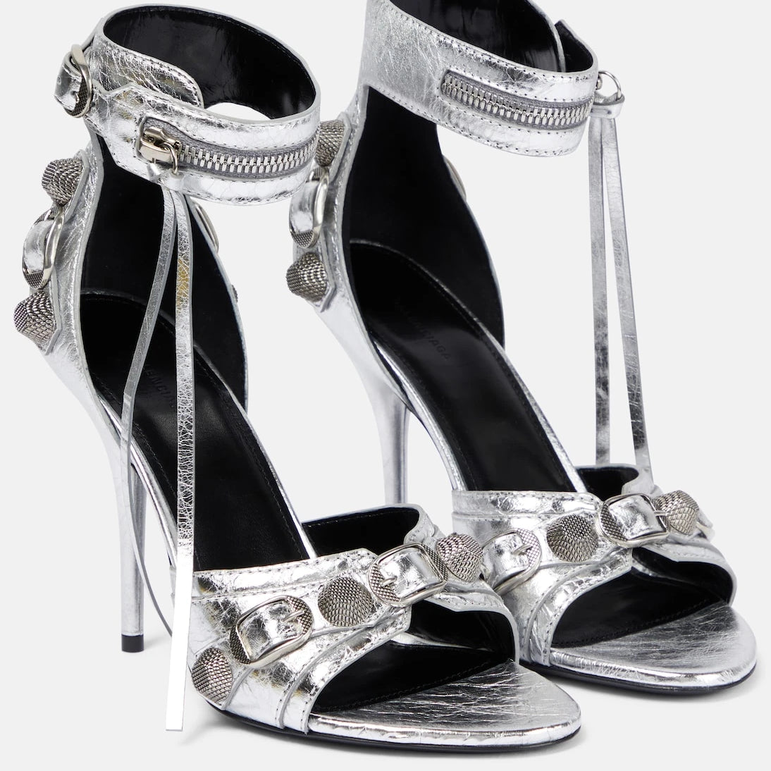 Balenciaga - Cagole embellished leather sandals