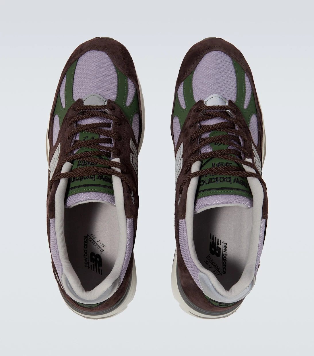 New Balance - 991v2 suede-trimmed sneakers