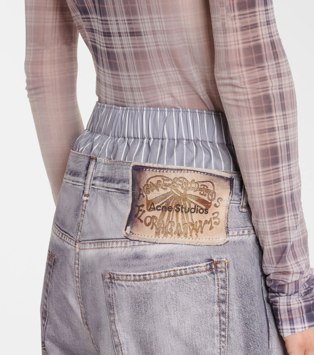 Acne Studios - Printed cotton poplin wide-leg pants