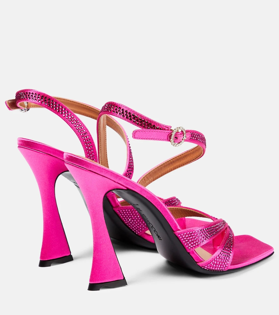 D'Accori - Raya crystal-embellished satin sandals