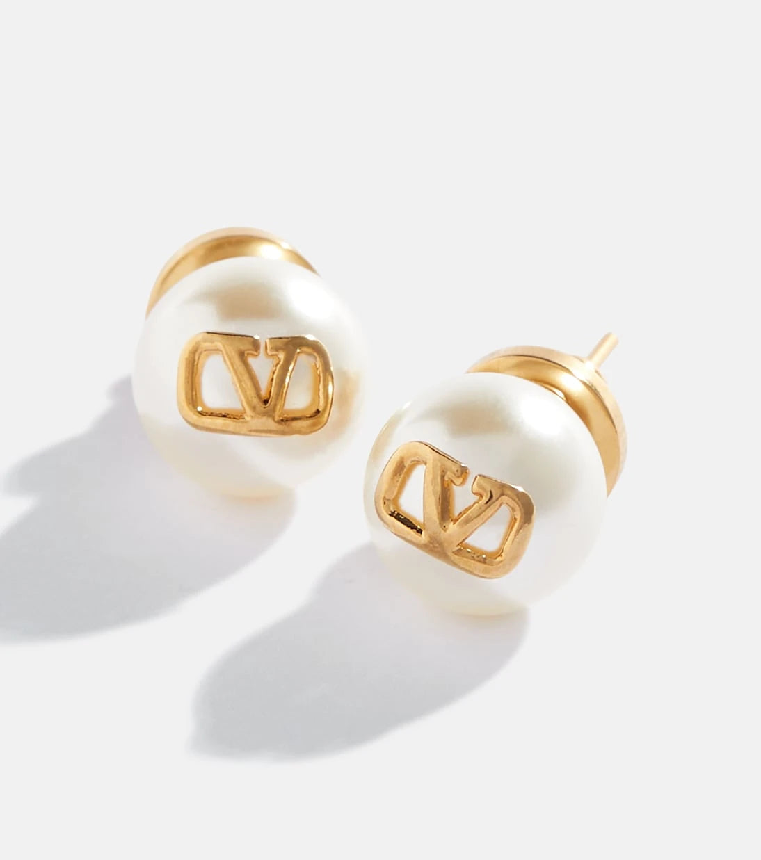Valentino - VLogo faux pearl earrings