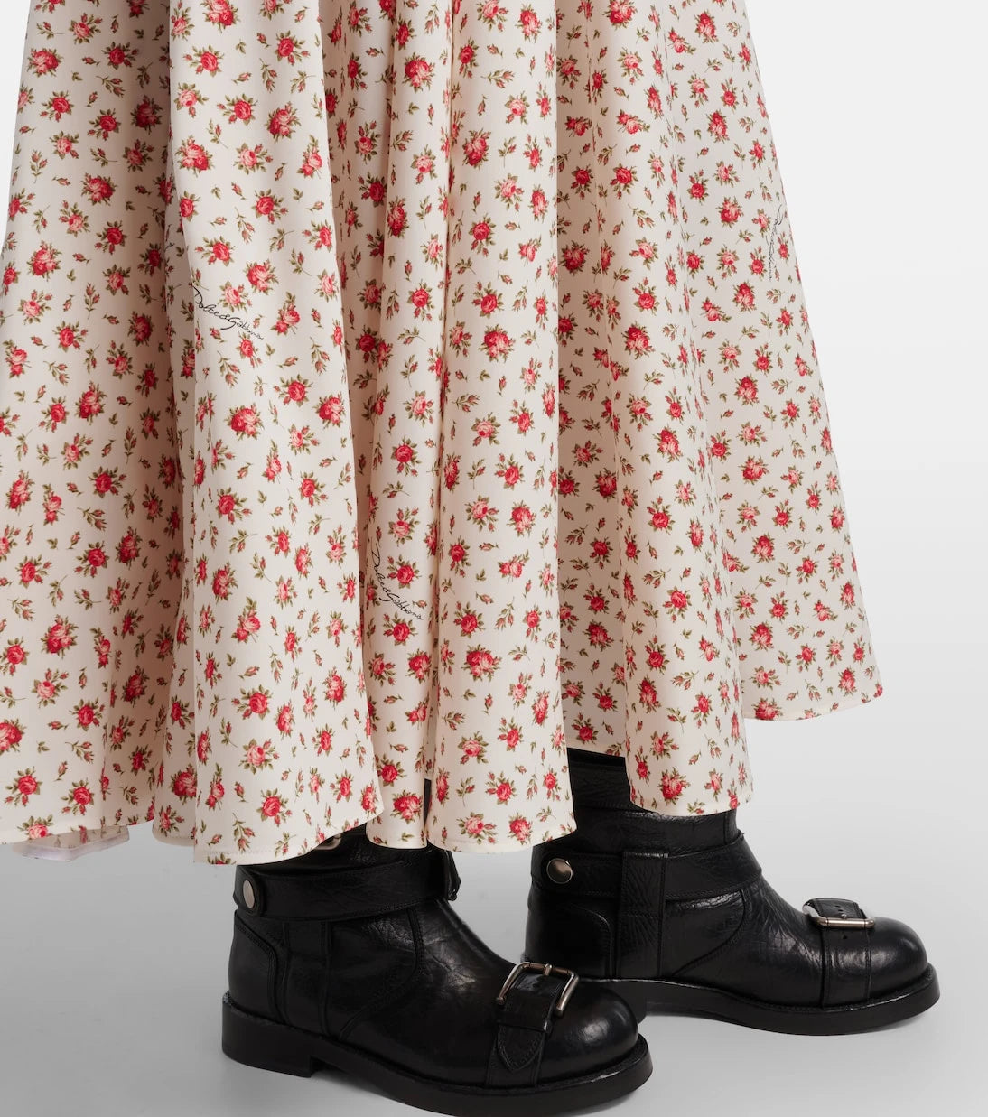 Dolce&Gabbana - Floral silk-blend midi skirt