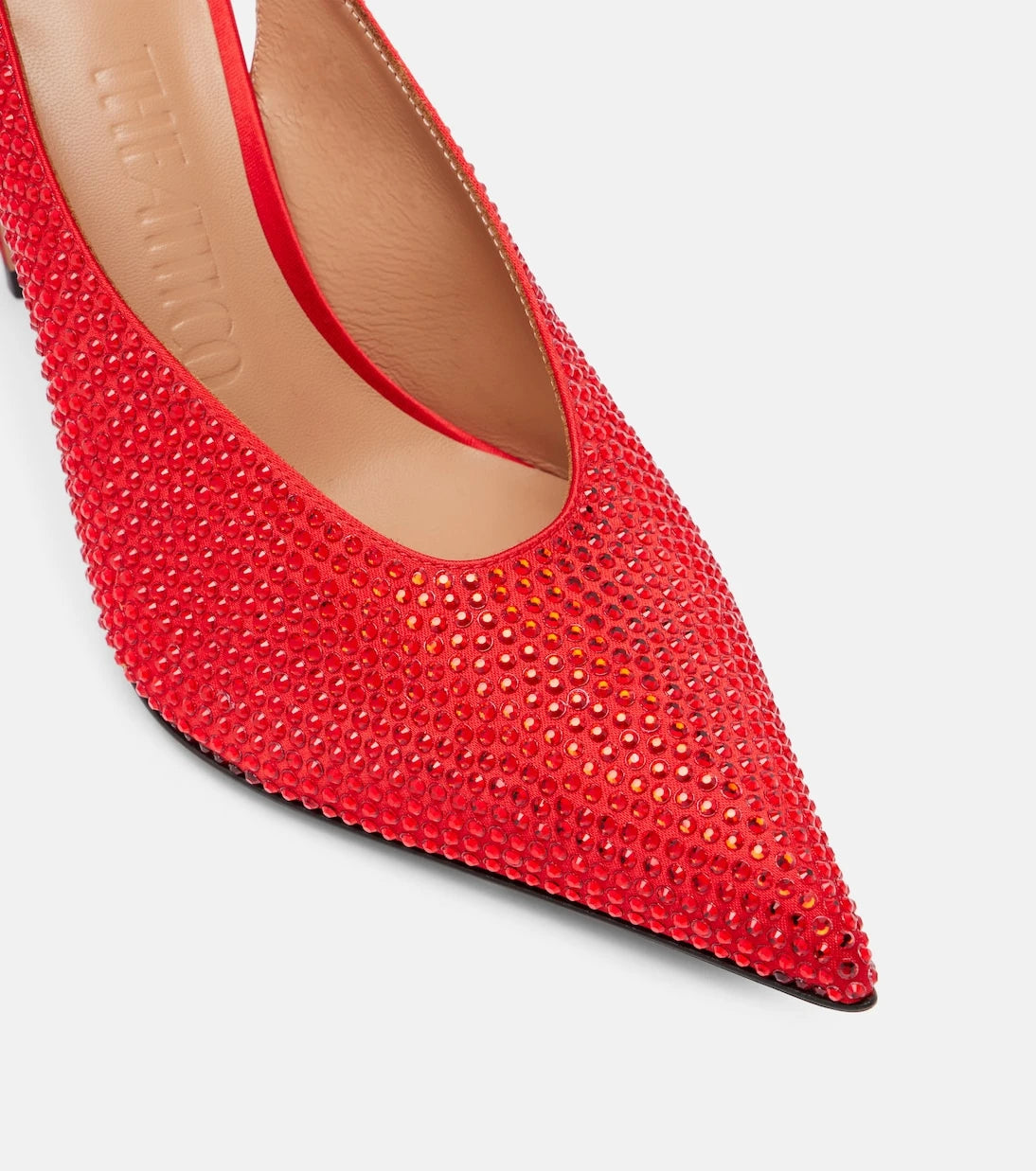The Attico - Viper 95 embellished slingback pumps