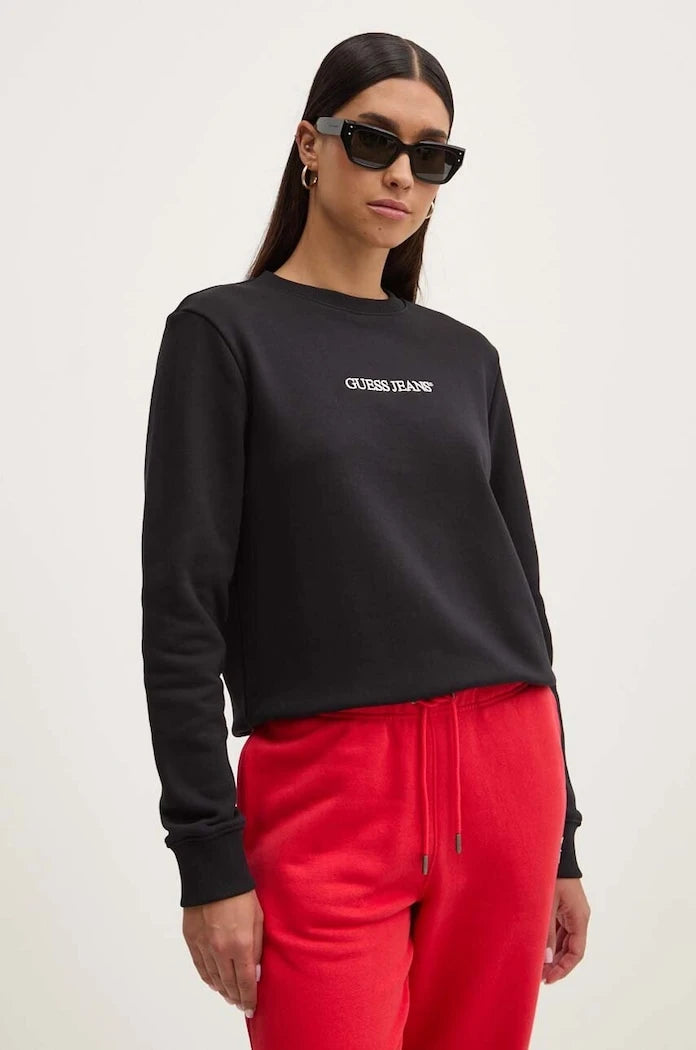 Guess Jeans kadın pamuklu sweatshirt