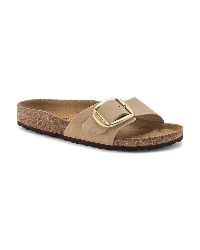 Nubuk Birkenstock Madrid Big Buckle Terlik