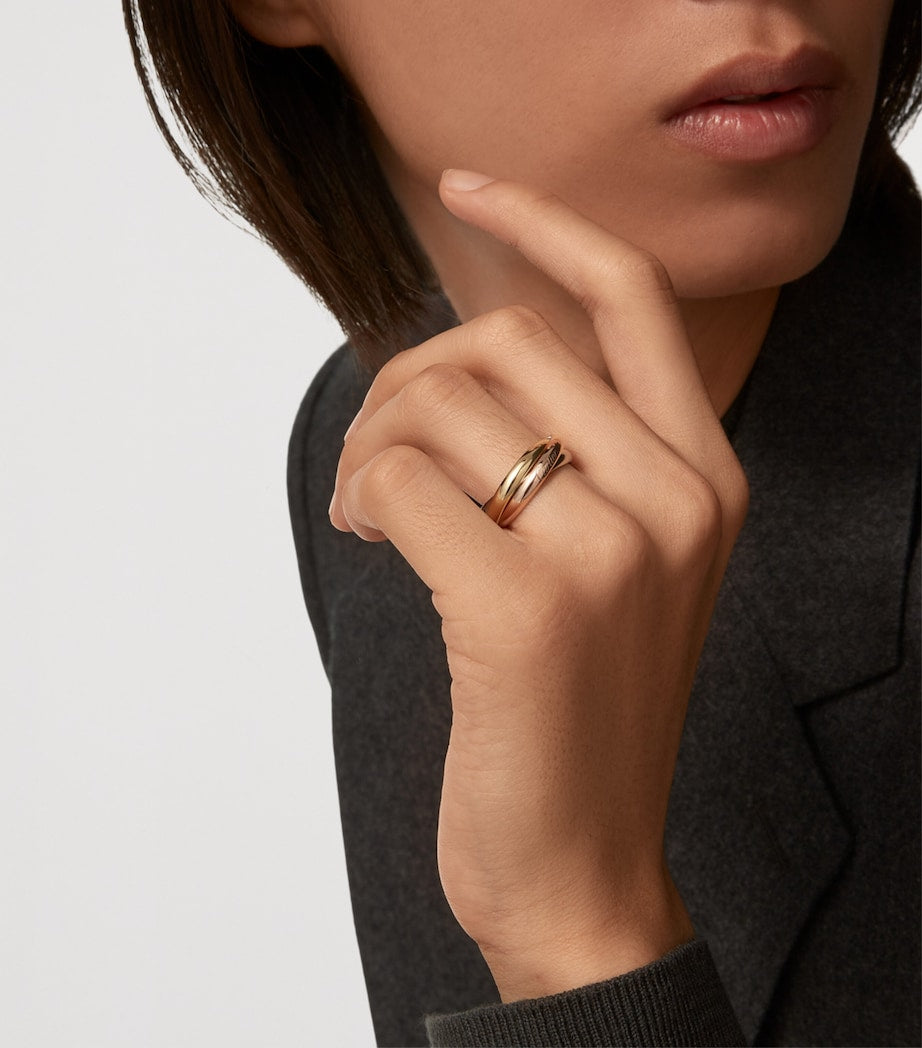 Medium White, Yellow and Rose Gold Trinity Ring