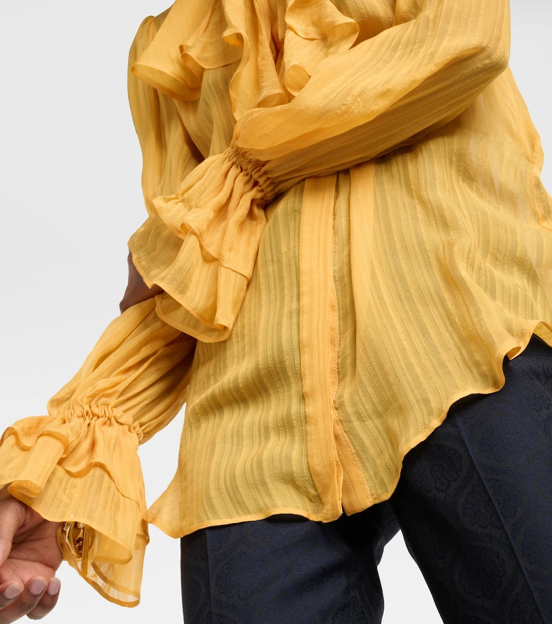 Etro - Ruffled silk blouse
