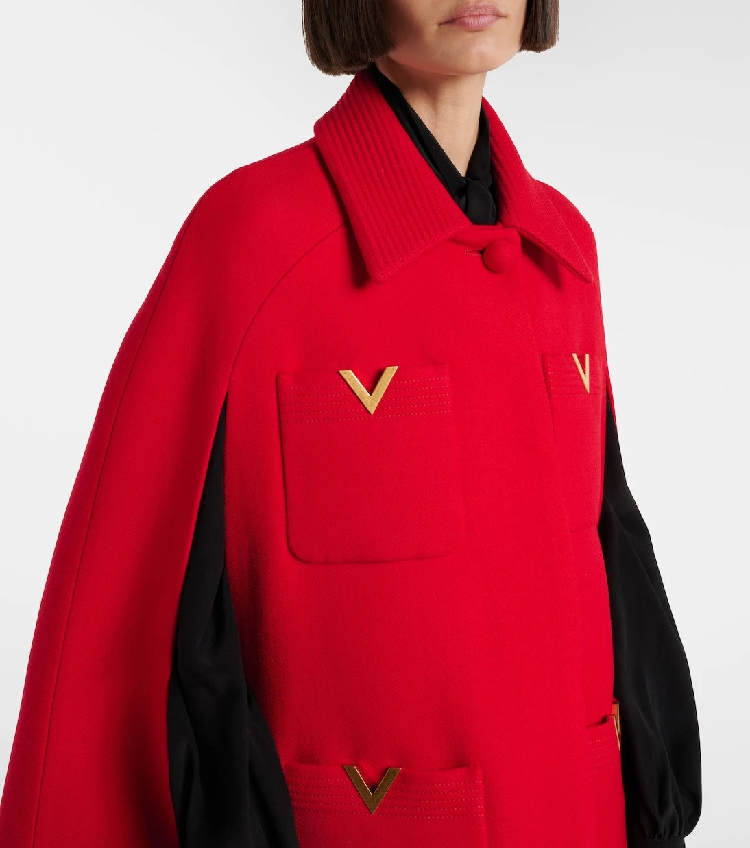Valentino - VLogo wool cape