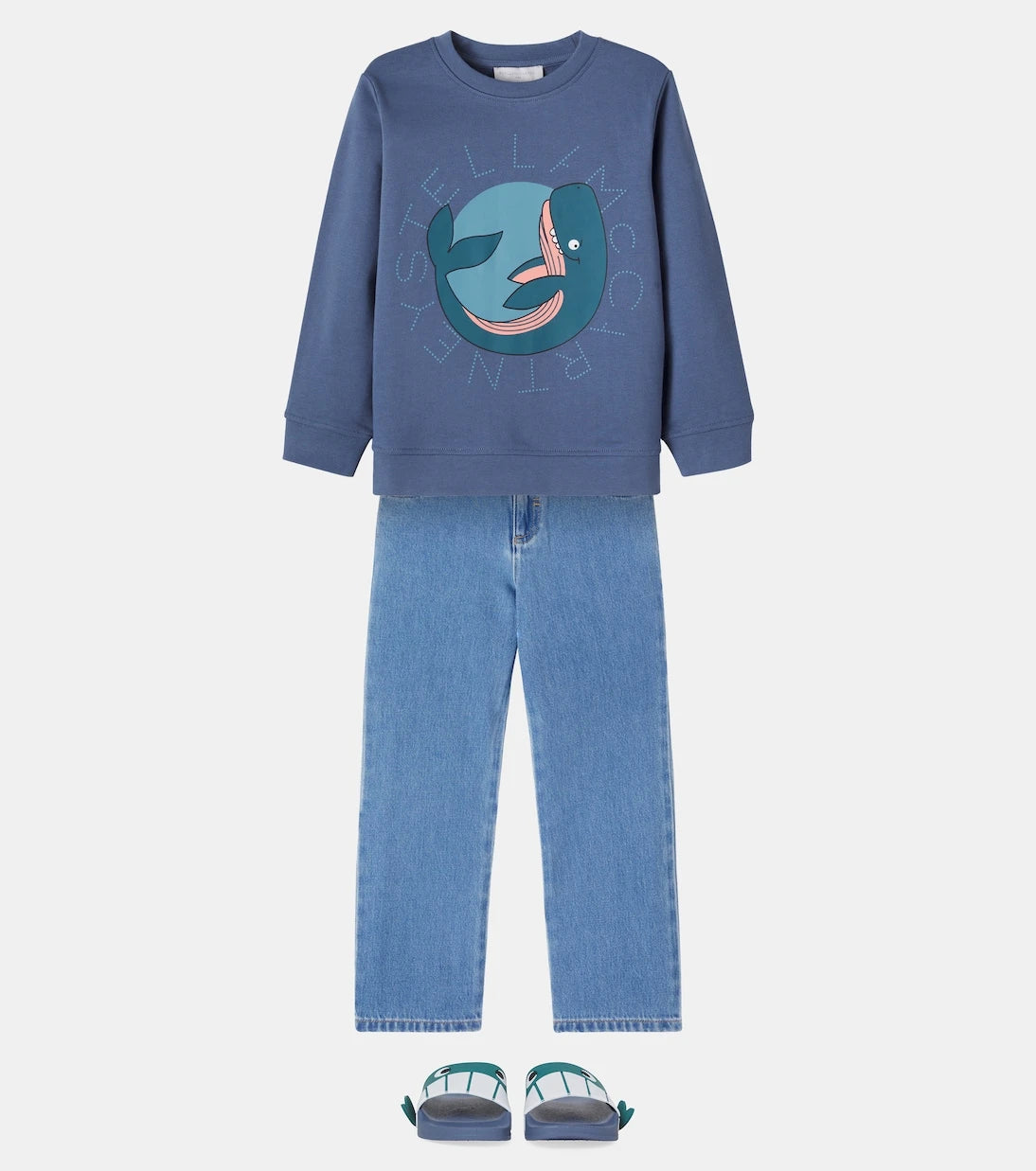 Stella McCartney Kids - Baskılı pamuklu polar sweatshirt
