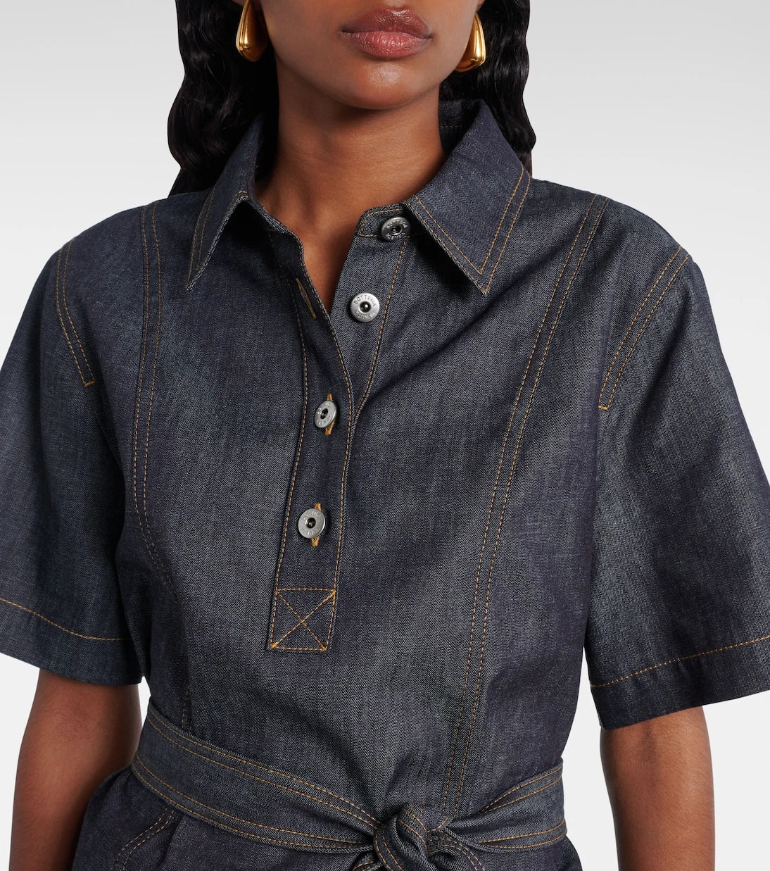 Bottega Veneta - Denim midi dress