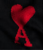 AMI Paris Black Virgin Wool Ami de Coeur Rollneck Sweater
