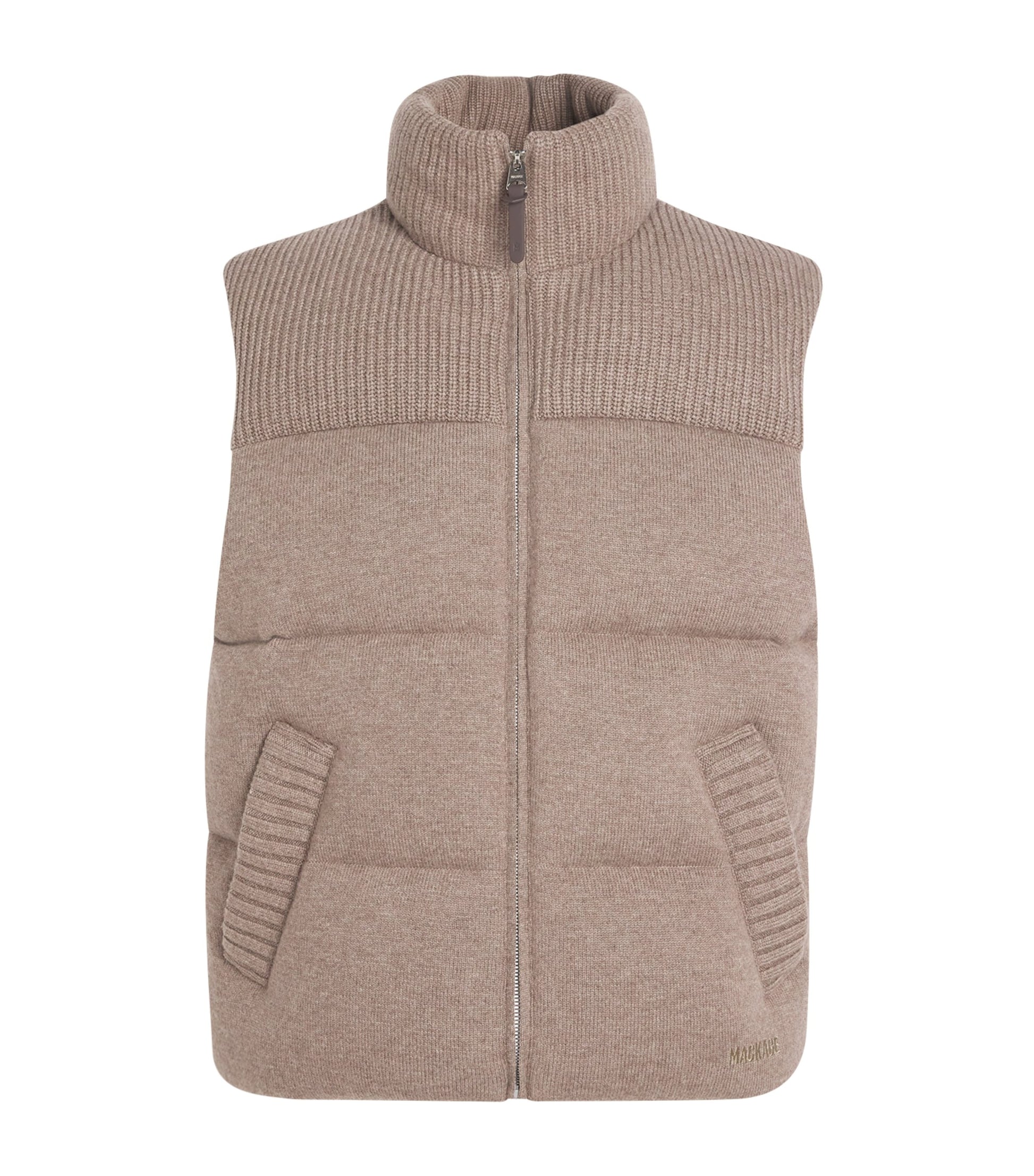 Brown Wool-Cashmere Braxton Down Gilet