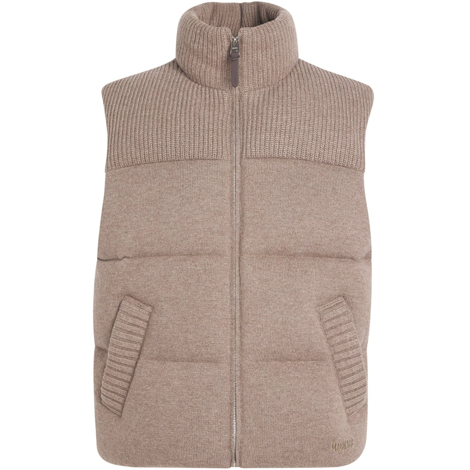 Mackage Brown Wool-Cashmere Braxton Down Gilet