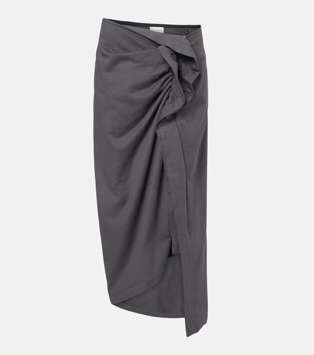 Dries Van Noten - Ruffled cotton midi skirt