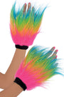 Electric Party Furry Gloves