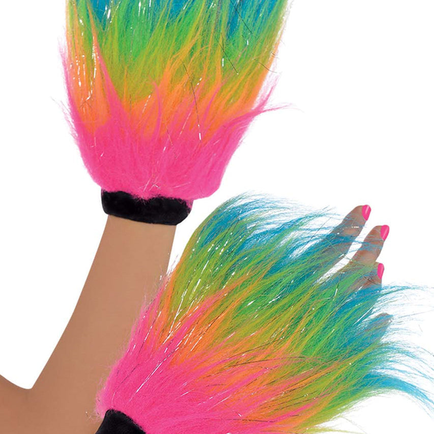 Electric Party Furry Gloves
