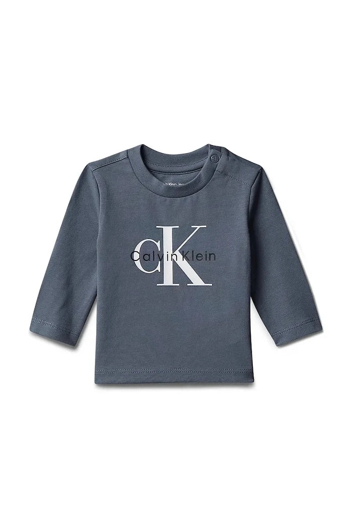 Calvin Klein Jeans pamuklu uzun kollu çocuk bluzu