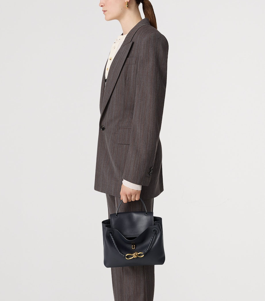 Blue Leather Ciao Ciao Top-Handle Bag