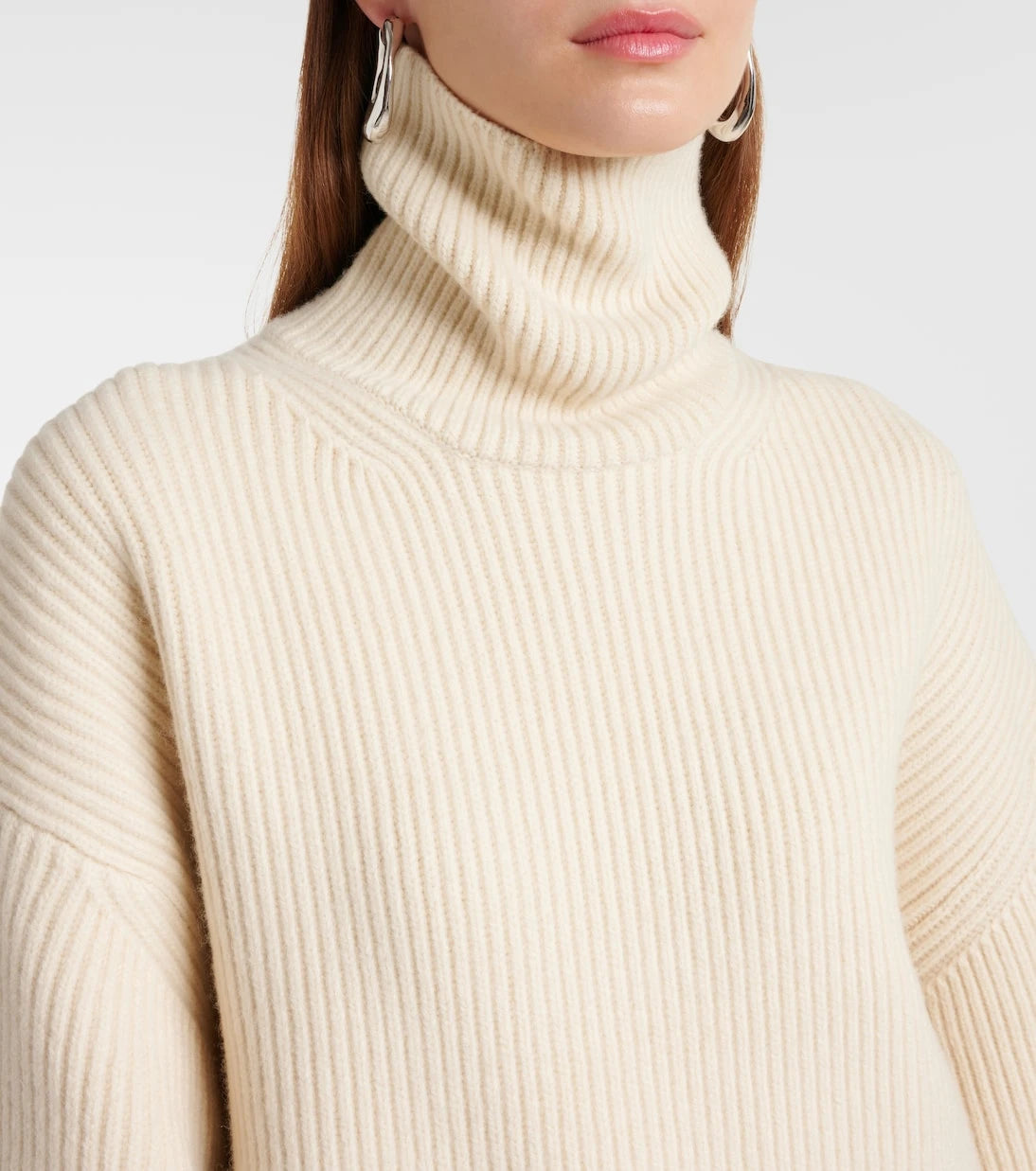 Toteme - Ribbed-knit wool-blend turtleneck sweater