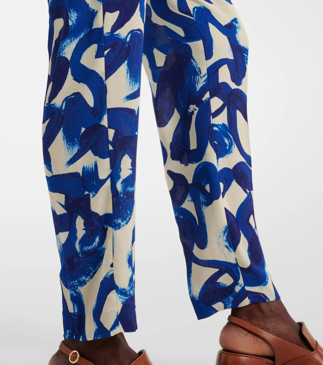 Dries Van Noten - Desenli dar paça pantolon
