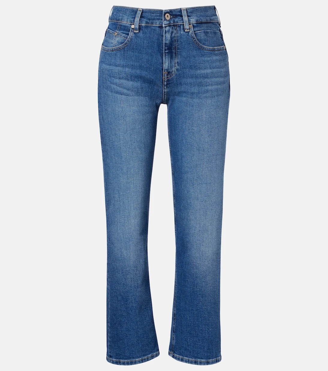 AG Jeans - بنطلون جينز فلورنس قصير بقصة مستقيمة
