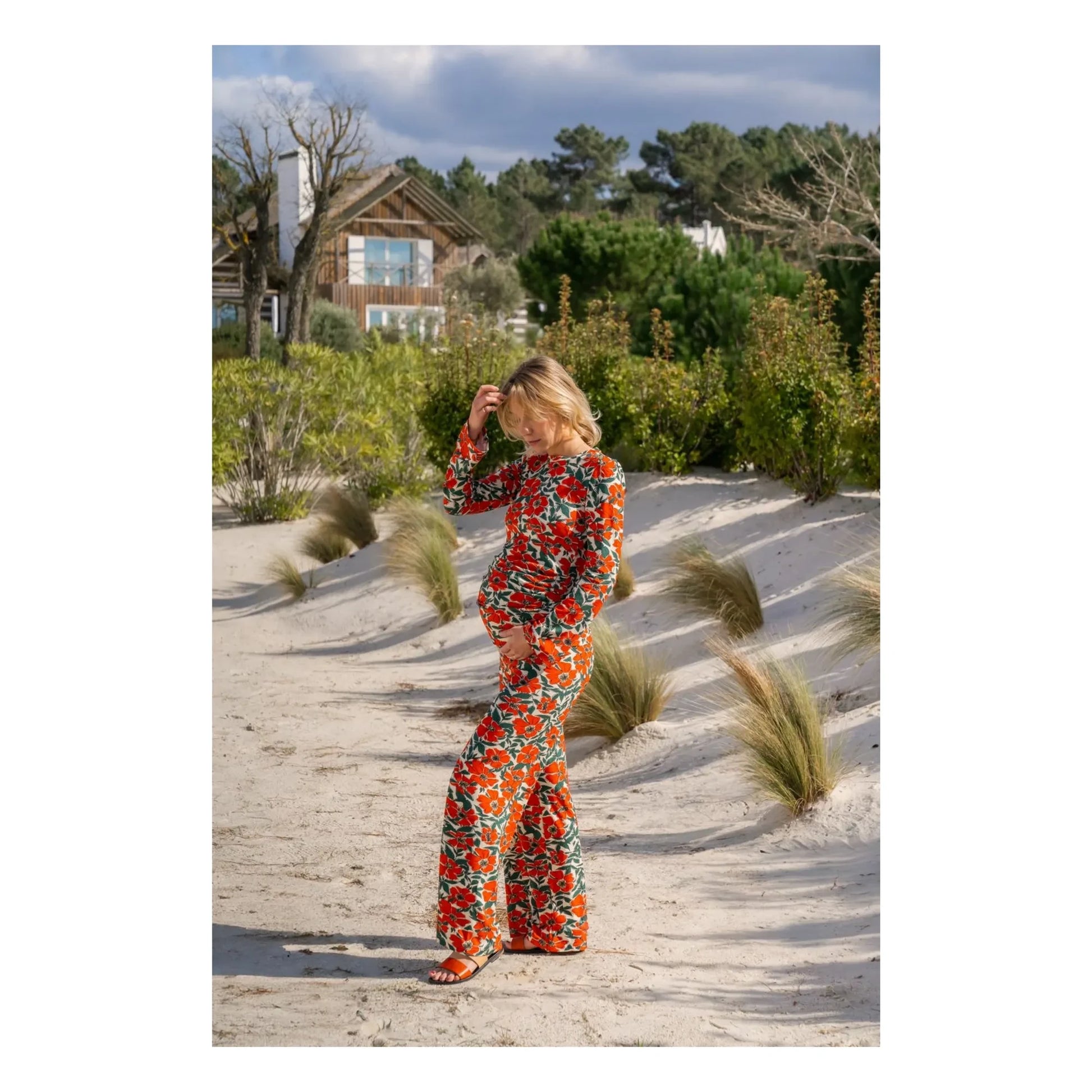 Paloma Collection - Andrea Poppy Maternity Pants | Red