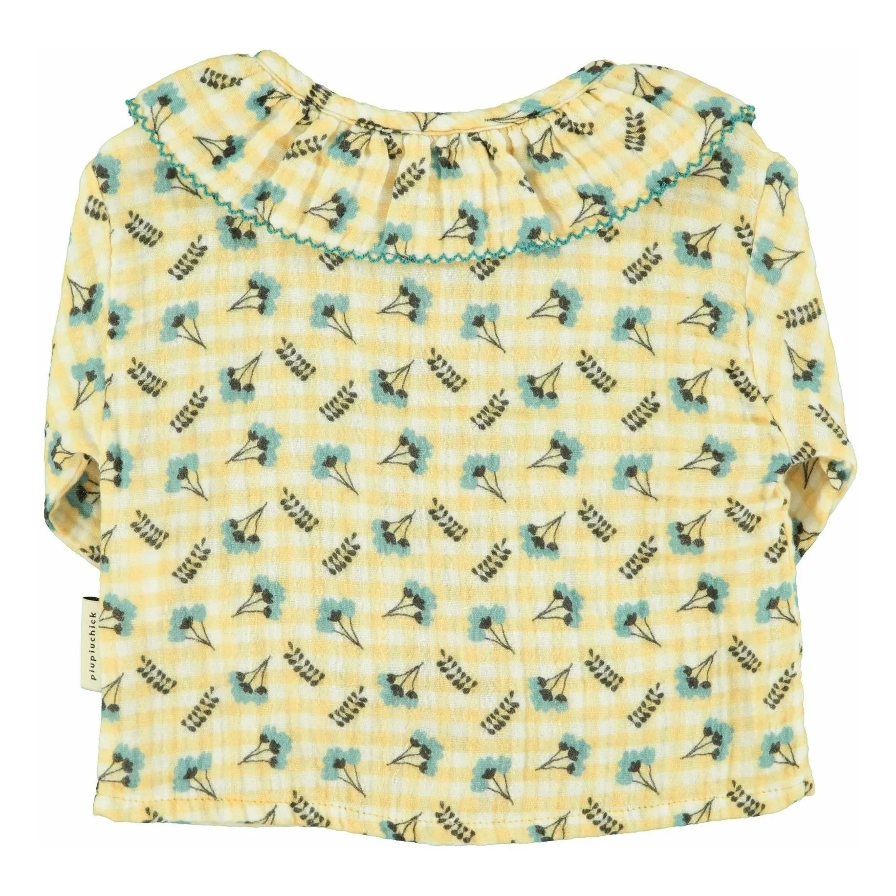 Piupiuchick - Blouse Col Claudine Flowers | Yellow