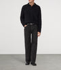 AllSaints Black Brushed Sonny Polo Sweater