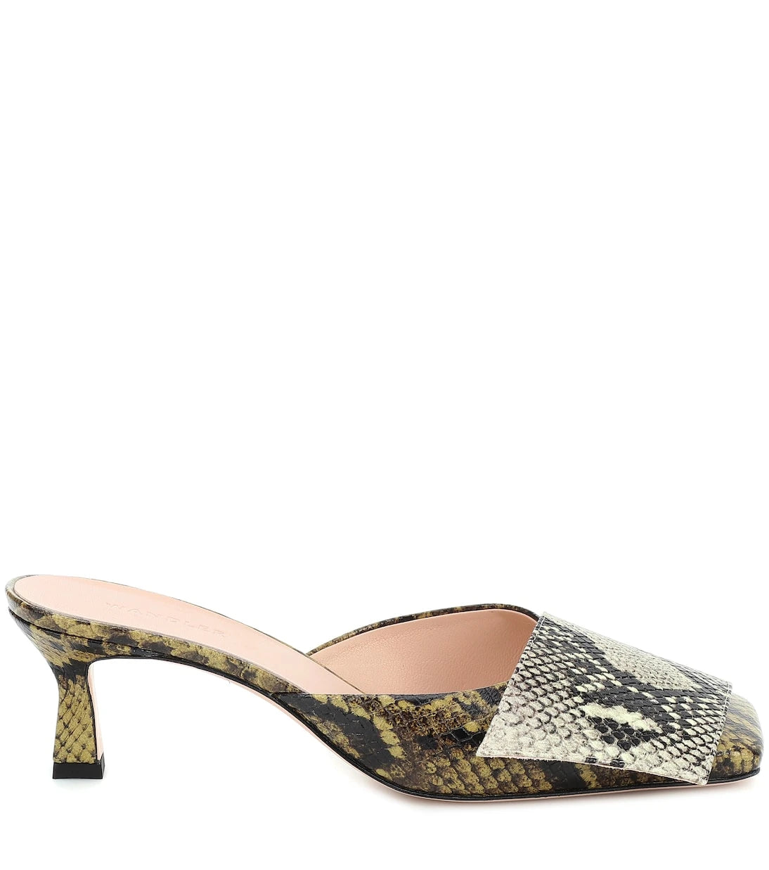 Wandler - Isa snake-effect leather mules
