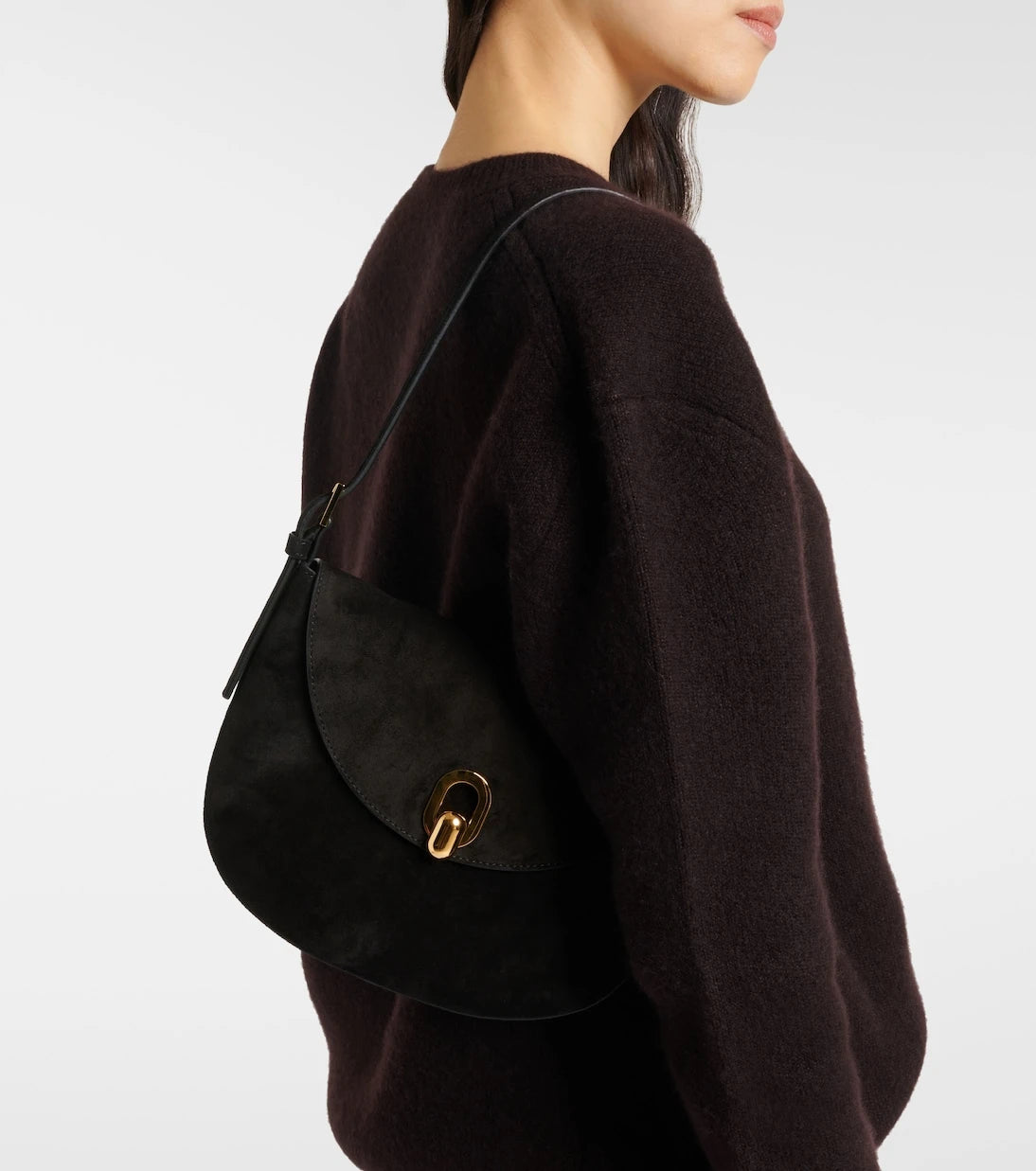 Savette - Tondo Small suede shoulder bag