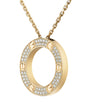 Yellow Gold and Diamond LOVE Necklace
