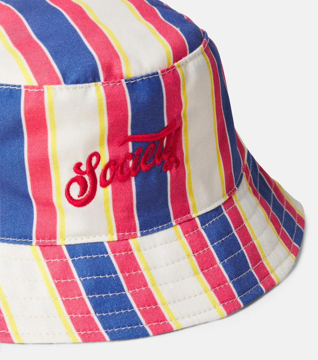 The New Society - Gorse striped cotton bucket hat