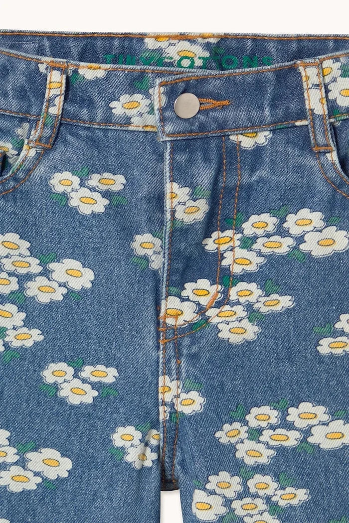 Детски дънки Tinycottons BLOSSOMS DENIM JEANS