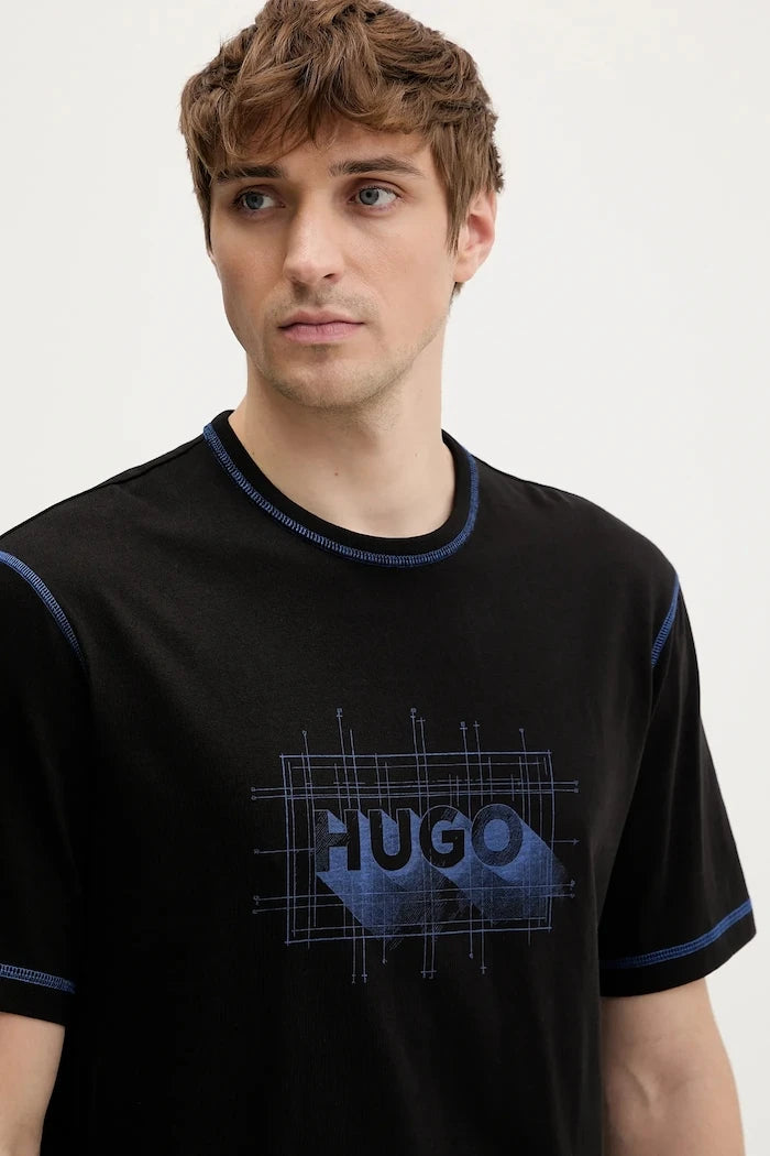 Памучна тениска Hugo Blue Nothal