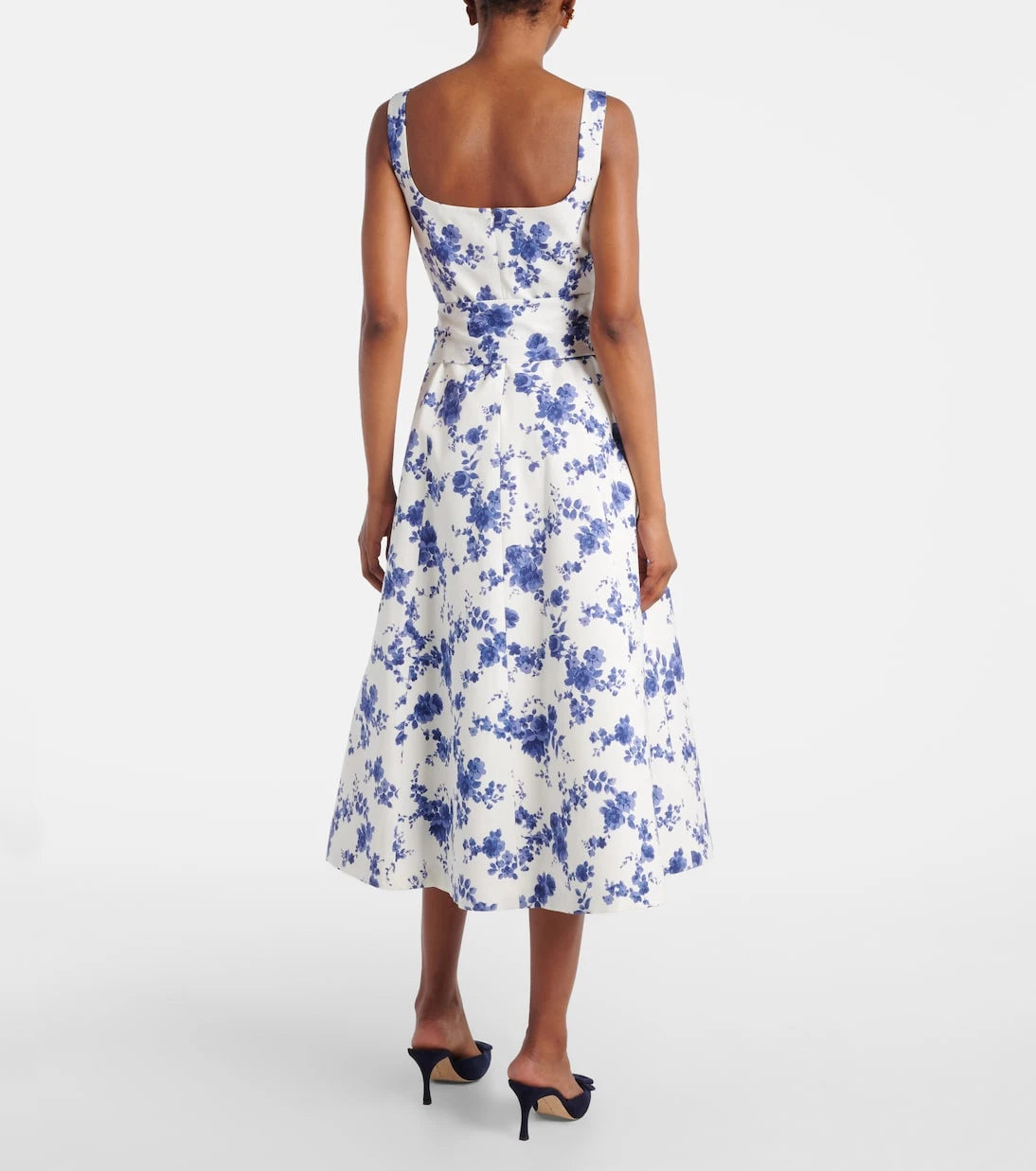 Carolina Herrera - Floral faille midi dress