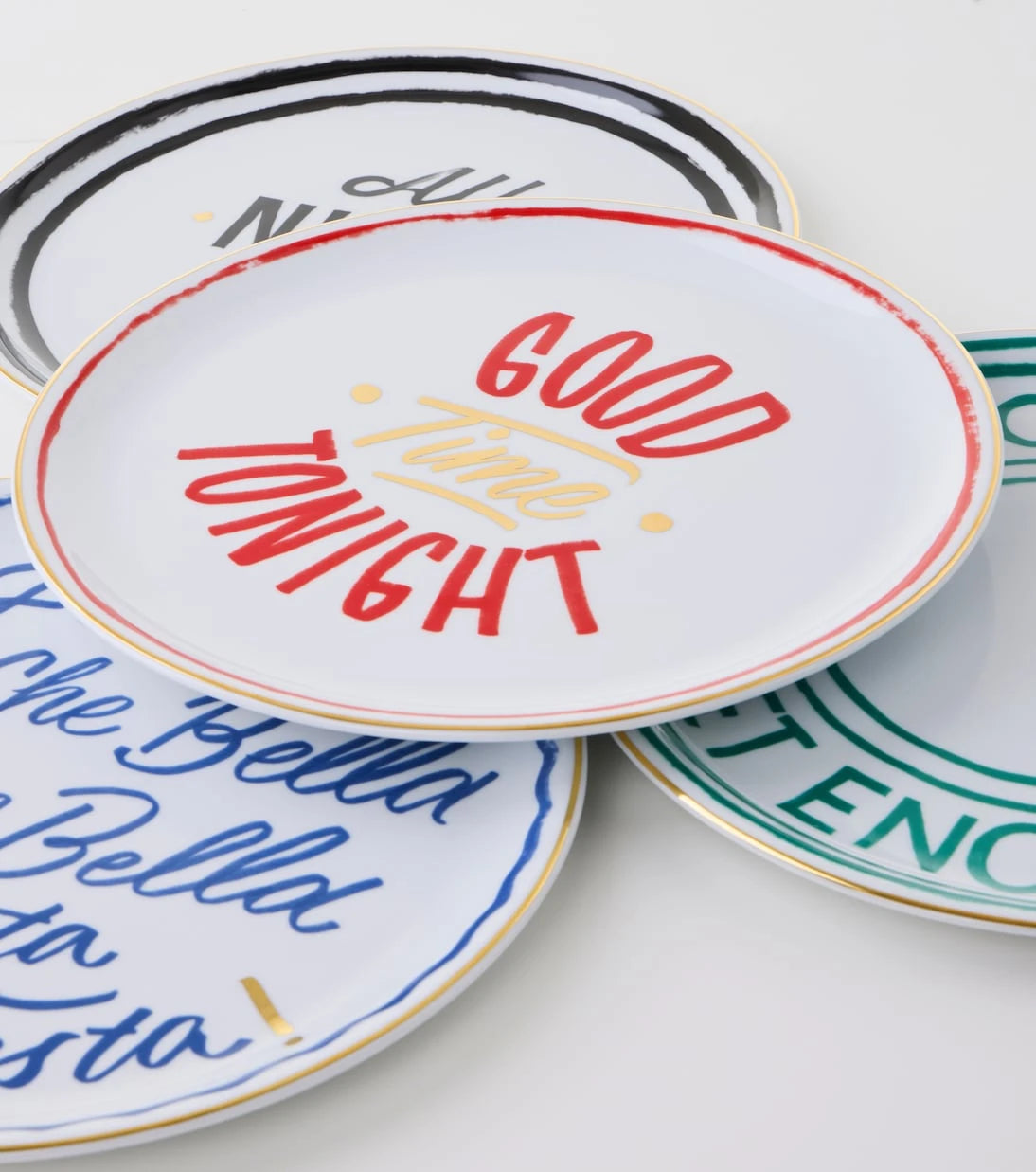 Bitossi - The Club set of 4 pizza plates