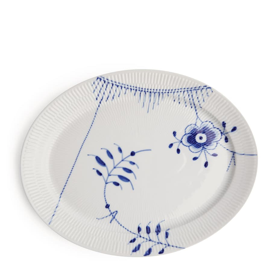 Royal Copenhagen Blue Fluted Mega Oval Dish (34cm)