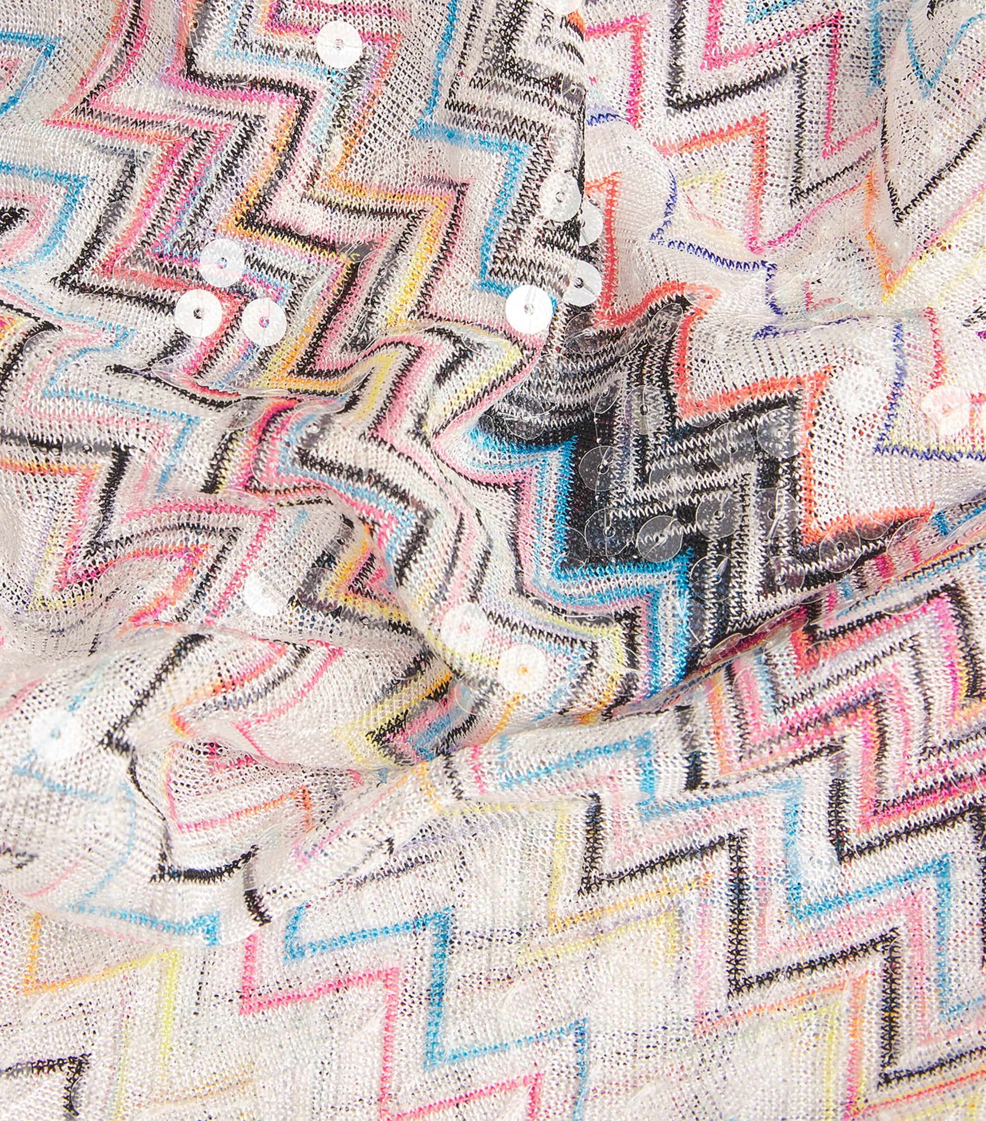 Missoni Multi Zigzag One-Shoulder Maxi Dress