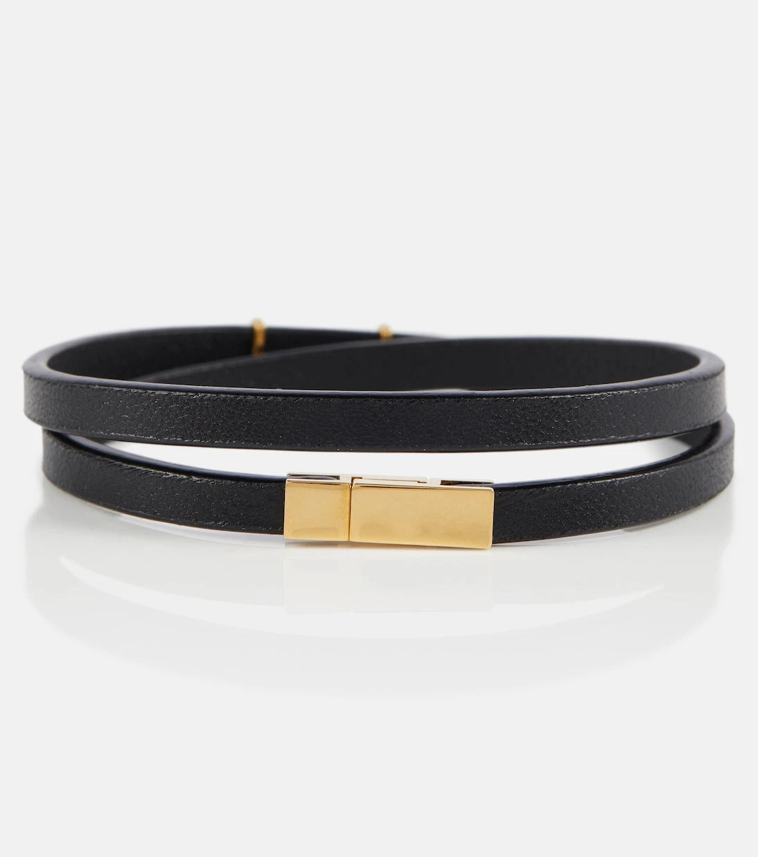 Saint Laurent - YSL logo leather bracelet