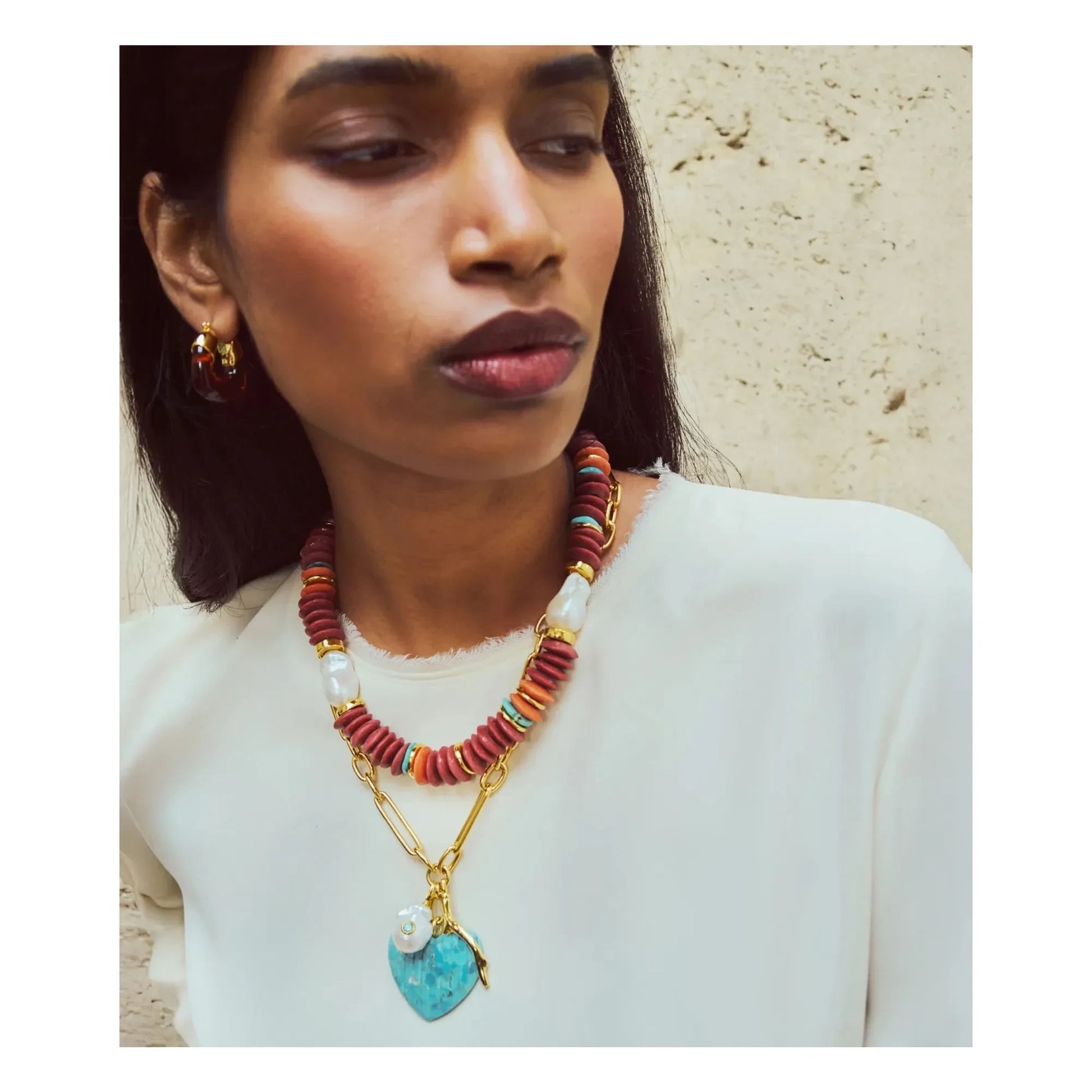 Lizzie Fortunato - Umi necklace | Brown