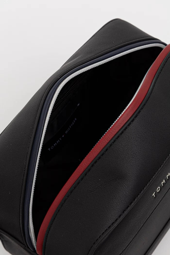 Tommy Hilfiger erkek suni deri kozmetik çantası