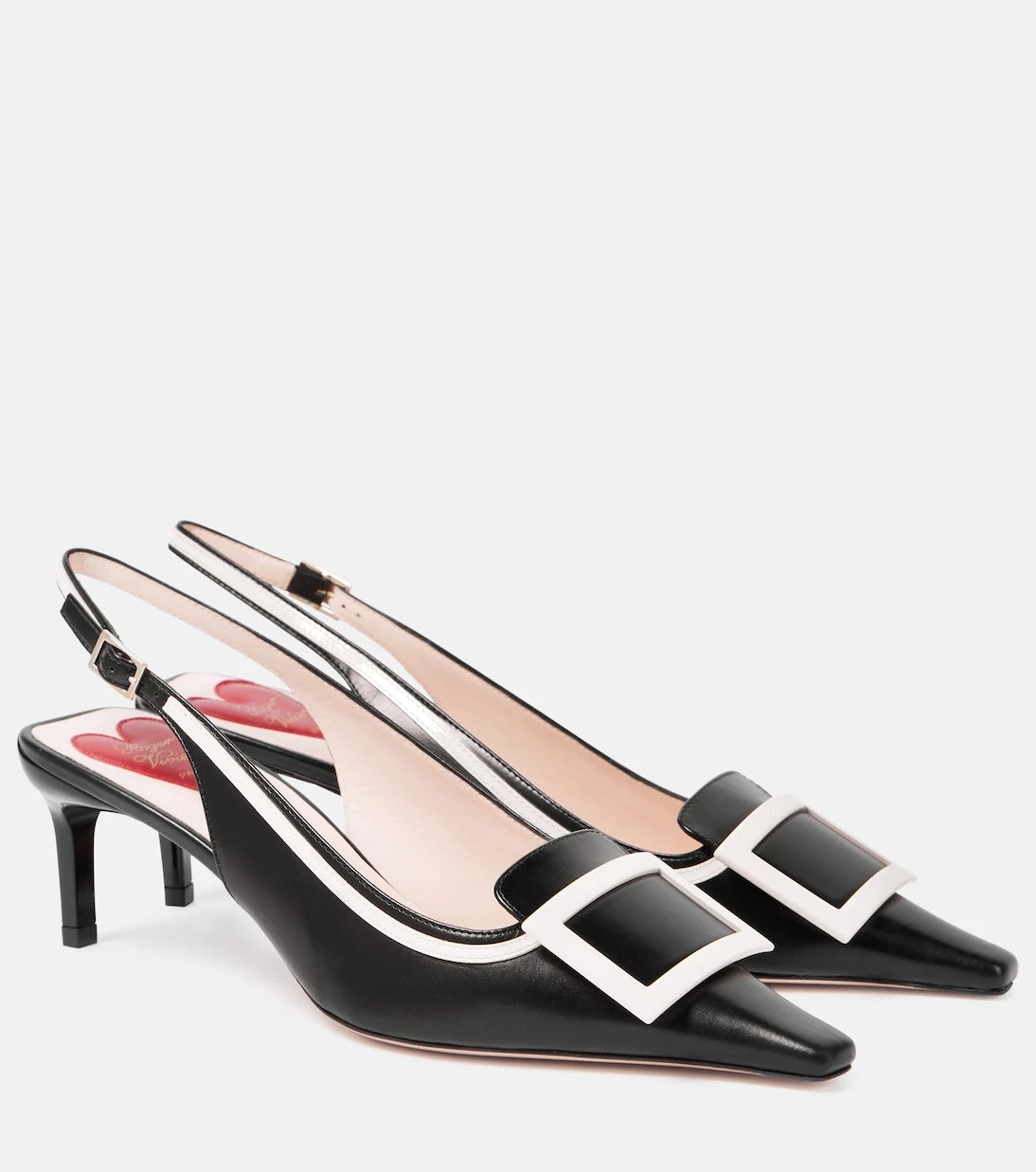 Roger Vivier - حذاء "فيف كانارد" من الجلد بكعب عالٍ وشريط خلفي