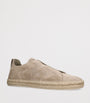 Suede Triple Stitch Espadrilles